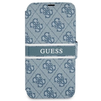 Etui Guess 4G Stripe na iPhone 13 mini - niebieskie