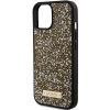 Etui Guess Rhinestone Metal Logo na iPhone 15 - żółte
