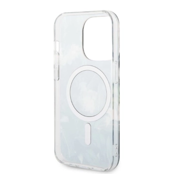 Etui Guess Jungle MagSafe na iPhone 14 Pro Max + ładowarka indukcyjna - zielone