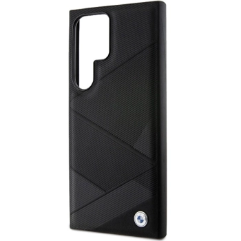 Etui BMW Signature Leather Crossing Lines Pattern na Samsung Galaxy S24 Ultra - czarne