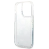 Etui Guess Flower Liquid Glitter na iPhone 14 Pro - zielone