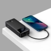 Baseus Bipow powerbank z szybkim ładowaniem 30000mAh 20W czarny (Overseas Edition) + kabel USB-A - Micro USB 0.25m czarny (PPBD050401)