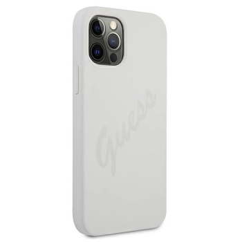 Etui Guess Script Vintage na iPhone 12 / iPhone 12 Pro - kremowe