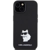 Etui Karl Lagerfeld Silicone Choupette Metal Pin na iPhone 15 Plus / 14 Plus - czarne
