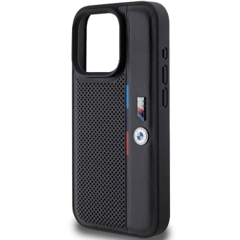 Etui BMW Perforated Tricolor Line na iPhone 15 Pro Max - czarne