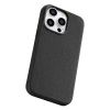 iCarer Litchi Premium Leather Case skórzane etui iPhone 14 Pro magnetyczne z MagSafe czarny (WMI14220710-BK)