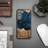 Etui z drewna i żywicy na Samsung Galaxy S22 Bewood Unique Neptun - granatowo-czarne
