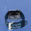 Kingxbar Crystal Fabric Band pasek bransoletka do Watch 6 / SE / 5 / 4 / 3 / 2 (40mm / 38mm) silikonowy pasek kryształowa opaska niebieski
