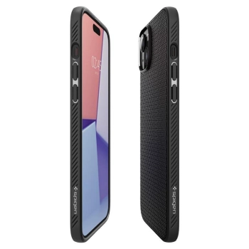 Etui Spigen Liquid Air na iPhone 15 Plus - czarny mat
