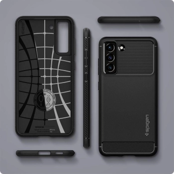 Etui Spigen Rugged Armor na Samsung Galaxy S21 FE - czarny mat
