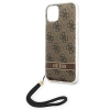 Etui Guess 4G Print Strap na iPhone 14 - brązowe