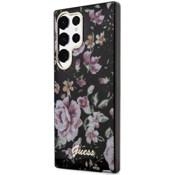 Etui Guess Flower Collection na Samsung Galaxy S23 Ultra - czarne