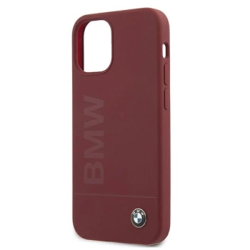Etui BMW Silicone Signature Logo na iPhone 12 mini - czerwone