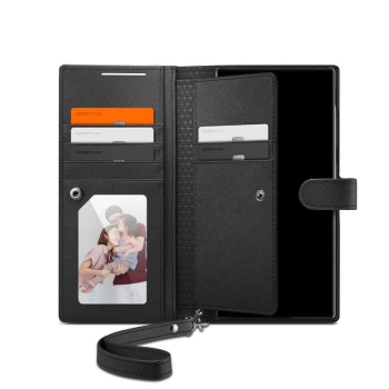 Etui Spigen Wallet S Plus na Samsung Galaxy S24 Ultra - czarne