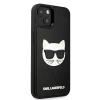 Etui Karl Lagerfeld 3D Rubber Choupette na iPhone 13 mini - czarne