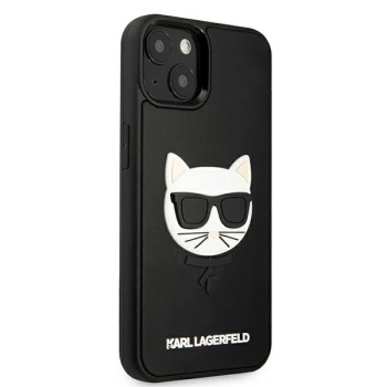 Etui Karl Lagerfeld 3D Rubber Choupette na iPhone 13 mini - czarne