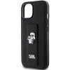 Etui Karl Lagerfeld Gripstand Saffiano Karl&Choupette Pins na iPhone 15 - czarne