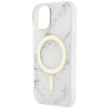 Etui Guess Marble MagSafe na iPhone 14 Plus - białe