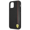 Etui Ferrari On Track Carbon Stripe na iPhone 12 mini - czarne