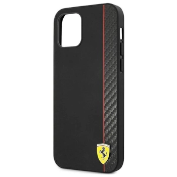 Etui Ferrari On Track Carbon Stripe na iPhone 12 mini - czarne