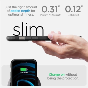 Etui Spigen Tough Armor MagSafe na iPhone 14 Pro Max - czarne