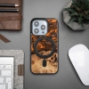 Etui z drewna i żywicy na iPhone 15 Pro MagSafe Bewood Unique Orange - pomarańczowo-czarne