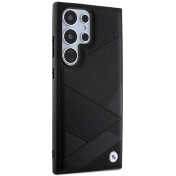 Etui BMW Signature Leather Crossing Lines Pattern na Samsung Galaxy S24 Ultra - czarne