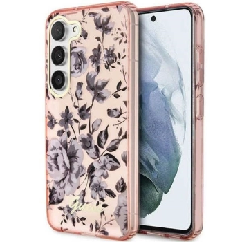Etui Guess Flower Collection na Samsung Galaxy S23 - różowe