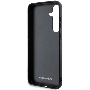 Etui Mercedes Leather Curved Stitches na Samsung Galaxy S24+ - czarne