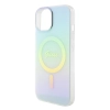 Etui Guess IML Iridescent MagSafe do iPhone 15 - turkusowe