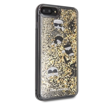 Etui Karl Lagerfeld Glitter na iPhone 7 / 8 Plus - czarno-złote