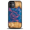Etui z drewna i żywicy na iPhone 12/12 Pro Bewood Unique Vegas - różowo-niebieskie
