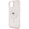 Etui Karl Lagerfeld IML Choupette MagSafe na iPhone 15 Plus - różowe