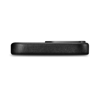 iCarer Case Leather pokrowiec etui z naturalnej skóry do iPhone 14 Pro Max czarny (WMI14220708-BK) (kompatybilne z MagSafe)