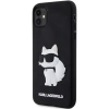 Etui Karl Lagerfeld Rubber Choupette 3D na iPhone 11 / Xr - czarne