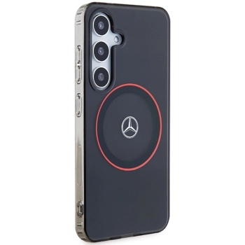 Etui Mercedes Double Layer W Red MagSafe na Samsung Galaxy S24 - czarne