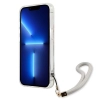 Etui Guess Flower Strap na iPhone 13 mini - fioletowe