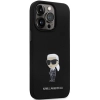 Etui Karl Lagerfeld Silicone Ikonik Metal Pin na iPhone 14 Pro - czarne