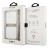 Etui Guess 4G Brown Strap Gold Chain na iPhone 13 - przezroczyste