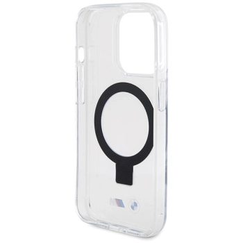 Etui BMW Ring Stand M Collection MagSafe na iPhone 15 Pro Max - przezroczyste