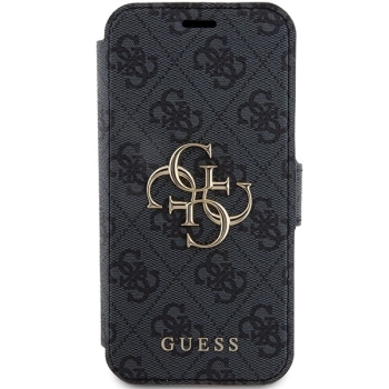 Etui Guess 4G Metal Logo na iPhone 15 Pro - szare