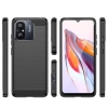 Carbon Case etui do Xiaomi Redmi 11A / Poco C55 / Redmi 12C elastyczny silikonowy karbonowy pokrowiec czarne