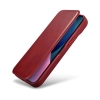 iCarer CE Oil Wax Premium Leather Folio Case skórzane etui iPhone 14 z klapką magnetyczne MagSafe czerwony (AKI14220705-RD)