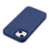 iCarer Case Leather pokrowiec etui z naturalnej skóry do iPhone 14 Plus niebieski (kompatybilne z MagSafe)