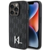 Etui Karl Lagerfeld Leather Monogram Hot Stamp Metal Logo na iPhone 15 Pro Max - czarne