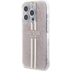 Etui Guess IML 4G Gold Stripe na iPhone 15 Pro - różowe