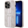 Etui Guess 4G Printed Stripes MagSafe na iPhone 14 Pro - różowe
