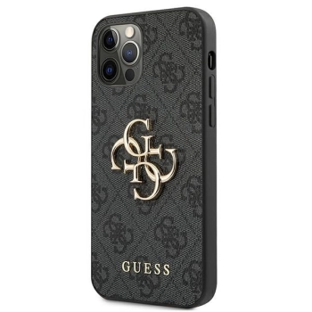 Etui Guess 4G Big Metal Logo na iPhone 12 Pro Max - szare