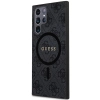 Etui Guess 4G Collection Leather Metal Logo MagSafe na Samsung Galaxy S24 Ultra - czarne