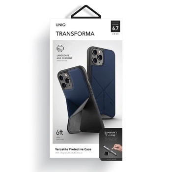 Etui UNIQ Transforma na iPhone 12 Pro Max - niebieskie